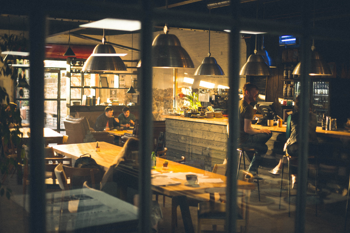 A colour photograph of the restaurant and bar at Kiln Ouseburn